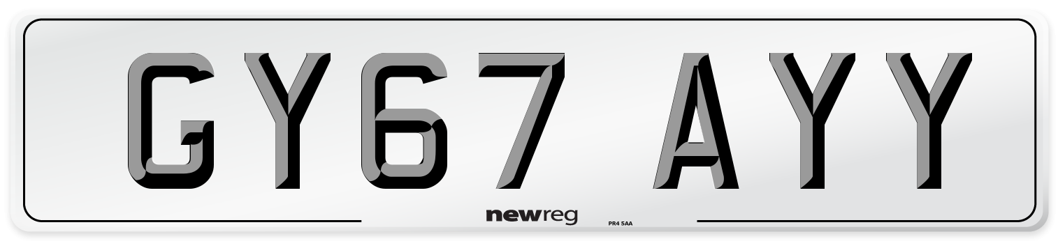GY67 AYY Number Plate from New Reg